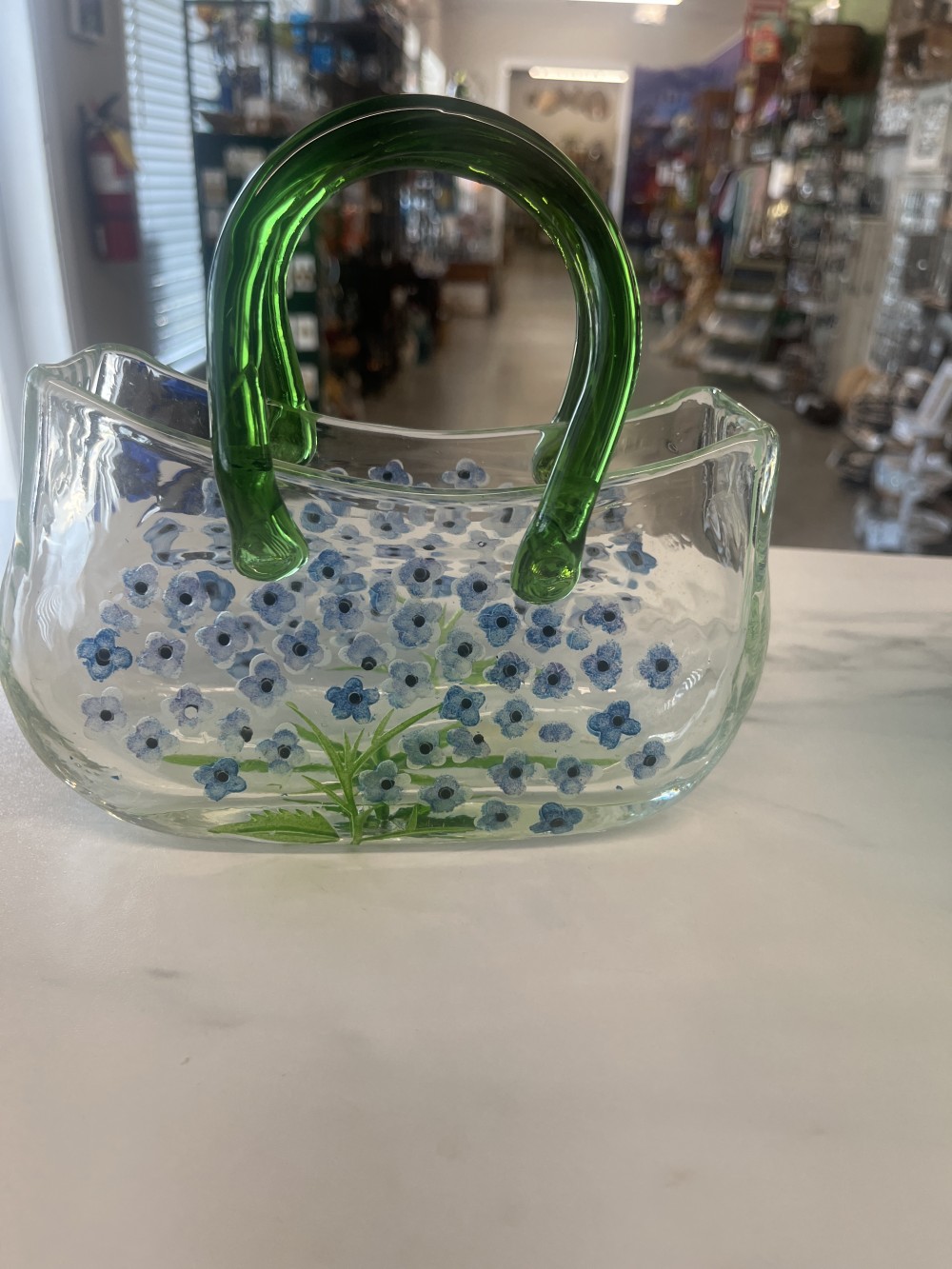 Fifth Ave Crystal mouthblown handbag