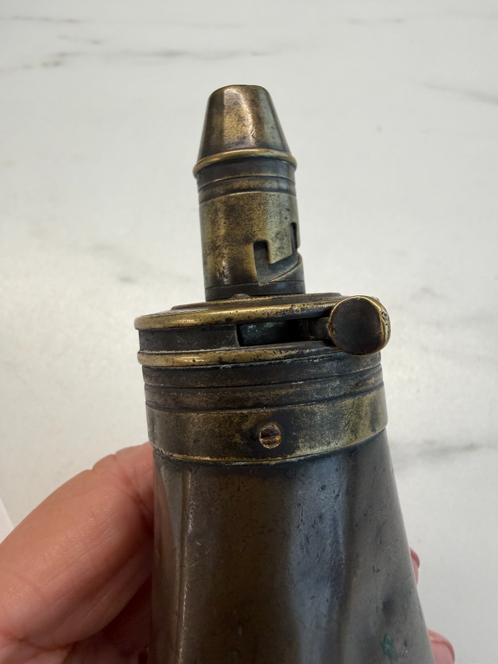 Antique Copper & Brass Powder Horn