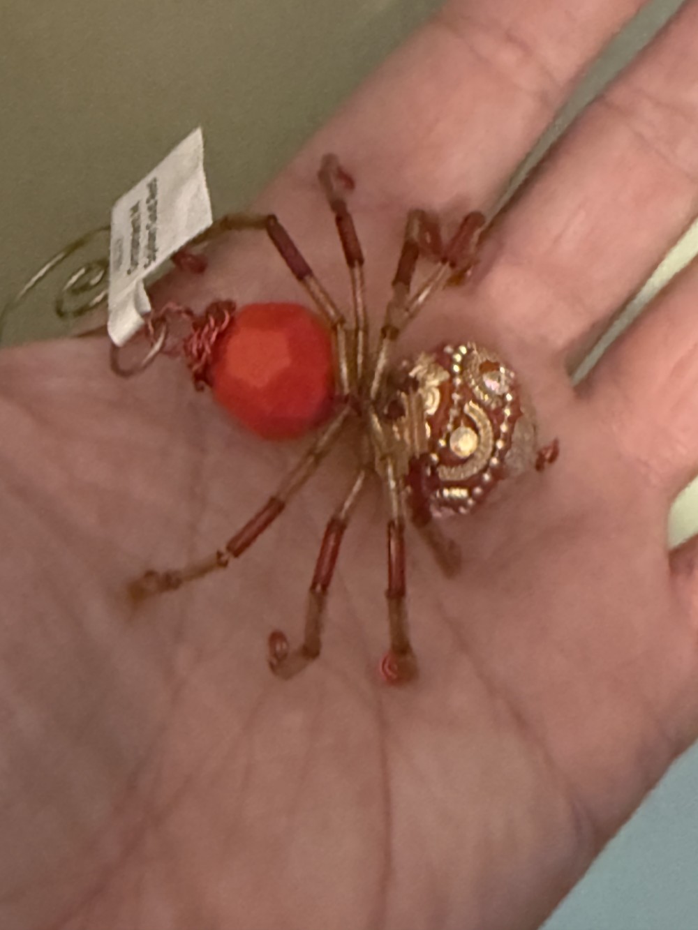 Ornament M Spider Gold Red