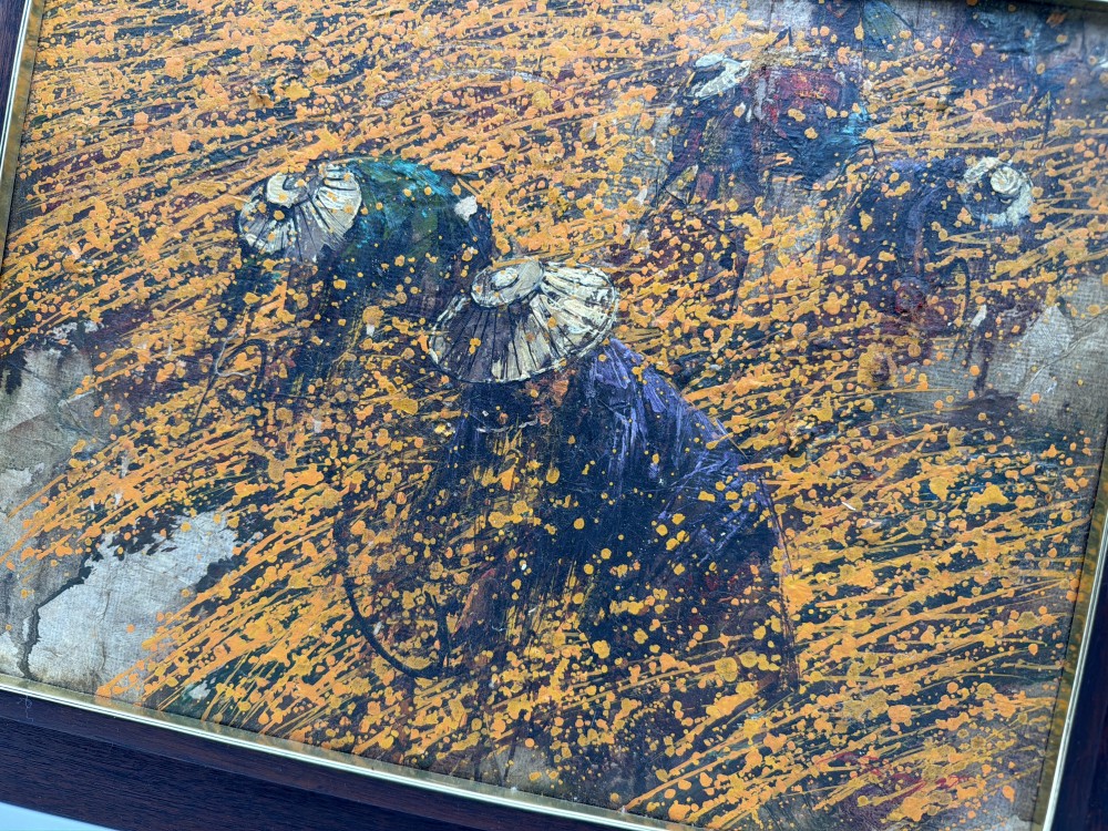 Mid-Century Thai Textured Wall Art