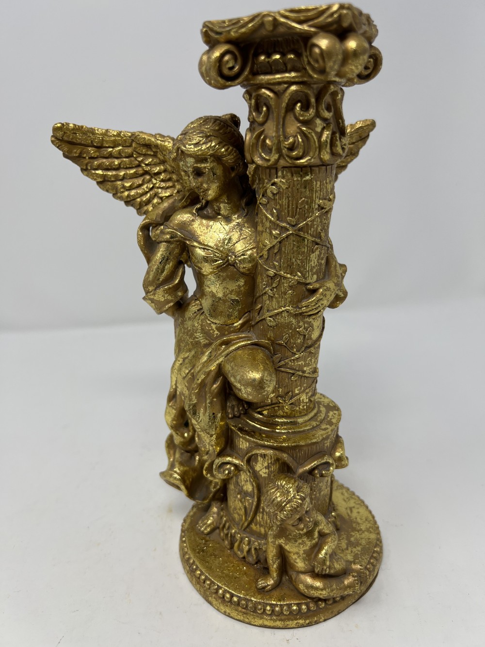 Vtg Angel Candle Holder -AS IS