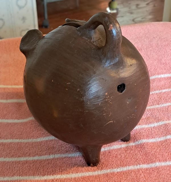 Mexican Redwave Clay Piggy Bank