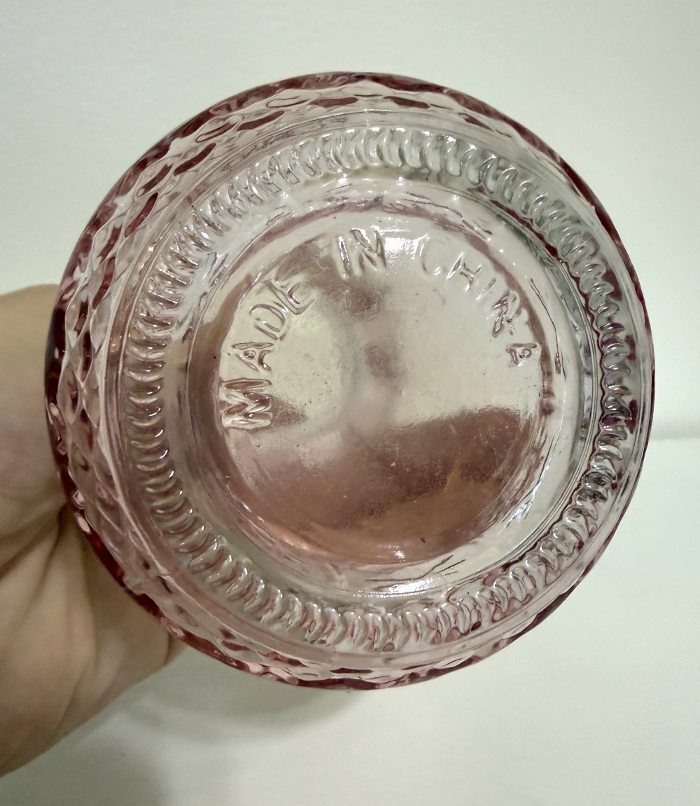 Pink Embossed Bud Vase