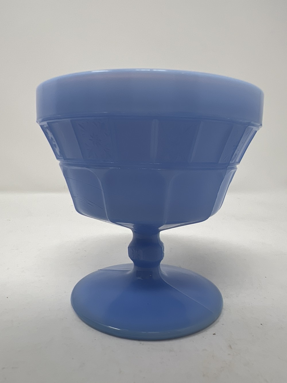 Jeannette Glass Delphite Blue Sherbet Cup Bowl Footed