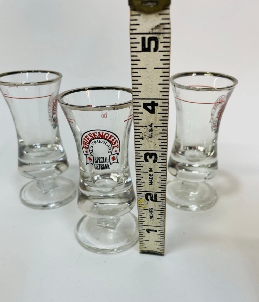 Shot Glasses Friesengeist Aus Friesland Spezial Getrank German Cordial Glasses Set of 3