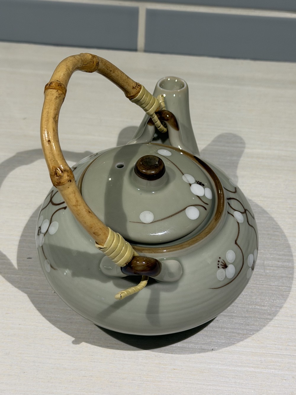 Vintage Small Floral Ceramic Teapot 5’