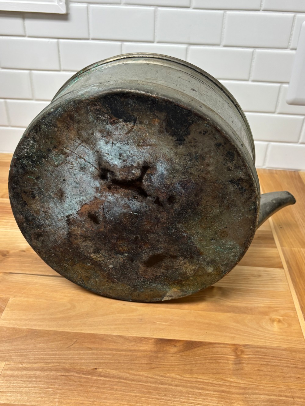 Antique Majestic Copper Tea Kettle 1898 Patent Primitive Farmhouse Decor Pot Cottagecore