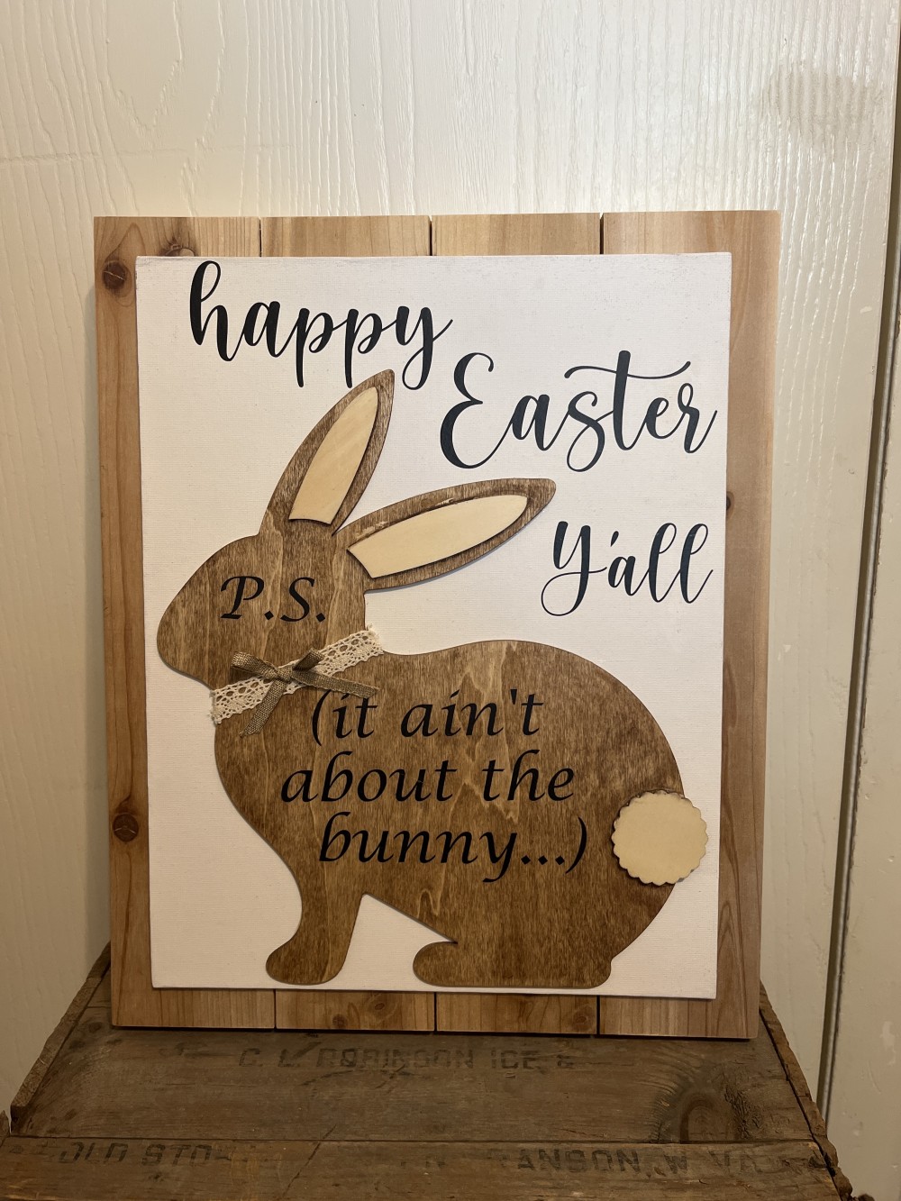 Handmade Happy Easter Y’all sign