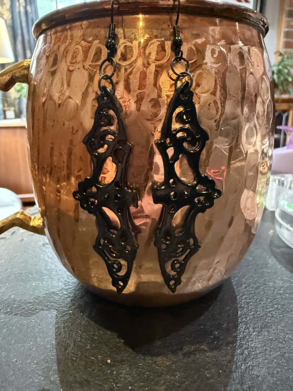 Earrings - Filigree Bats
