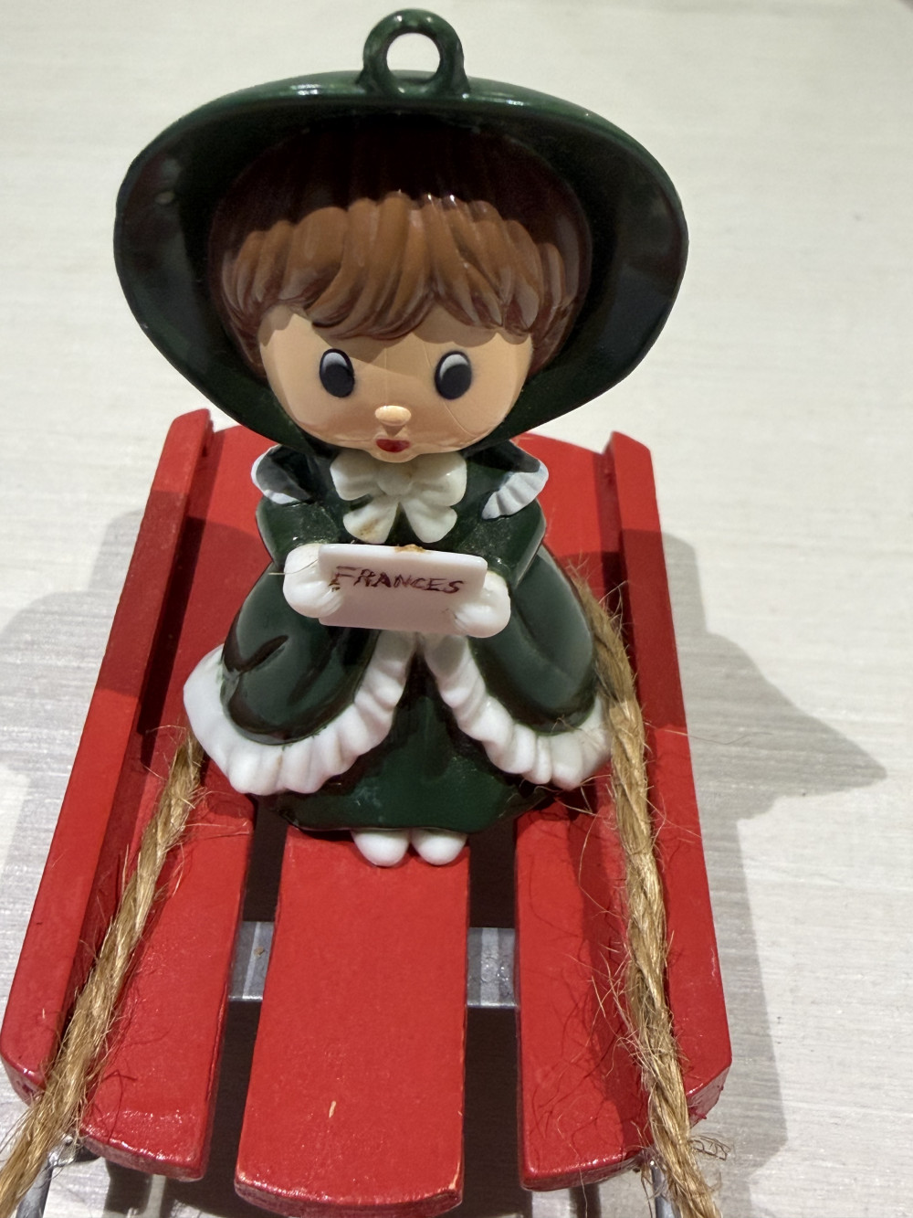 Vintage Caroler on a Sled Ornament 6’