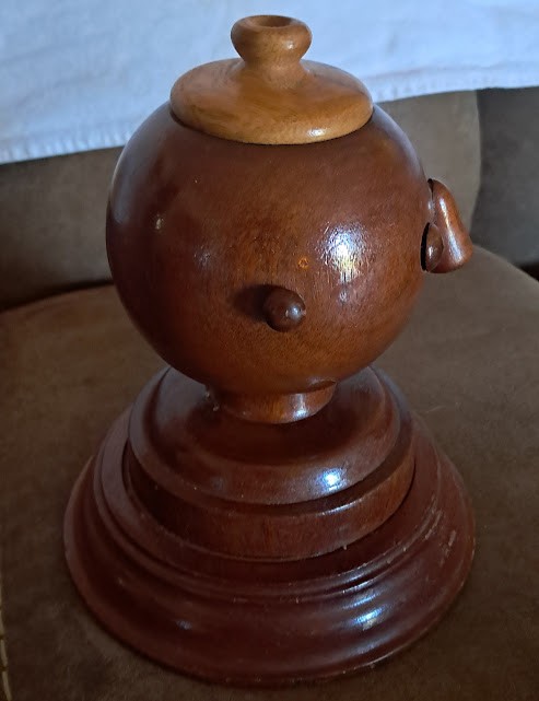 Wood Humidor Lidded Jar