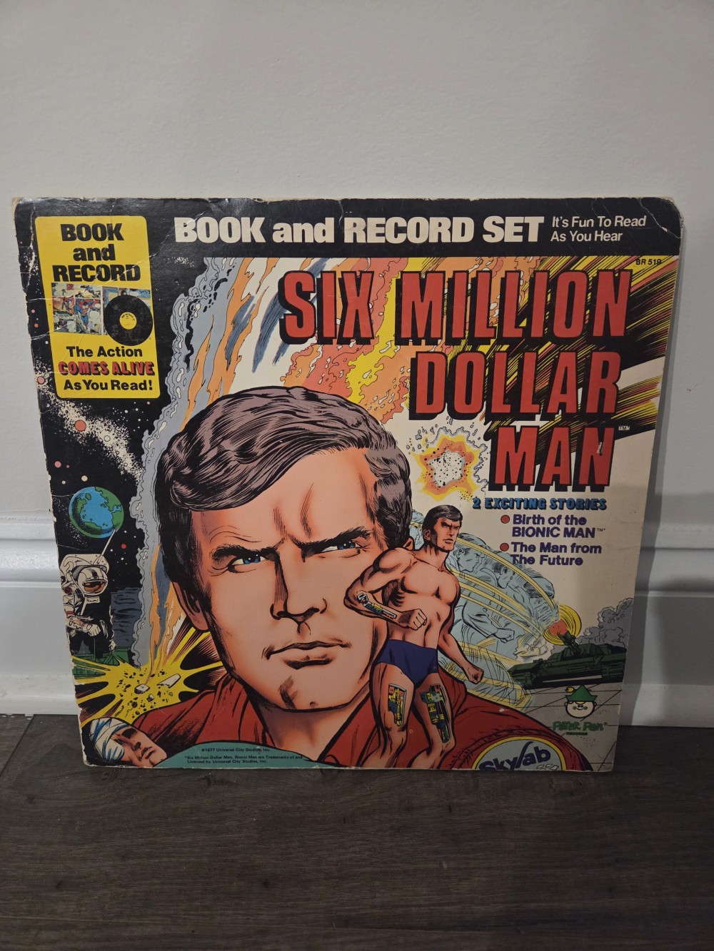 VTG Six Million Dollar Man Book & Record