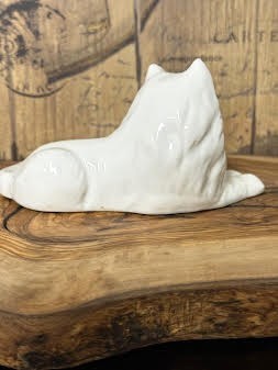 White Kitty Cat Vintage Cat Figurine