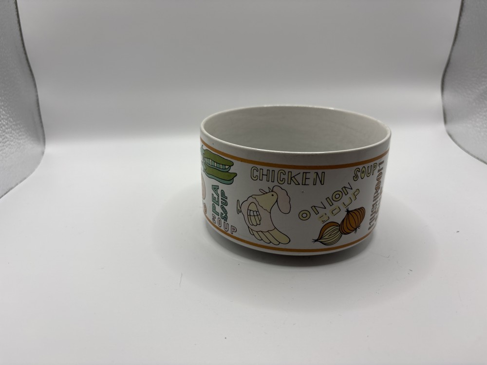 16 oz Ceramic Soup Recipe Vintage Mug - Vegetable Themed
