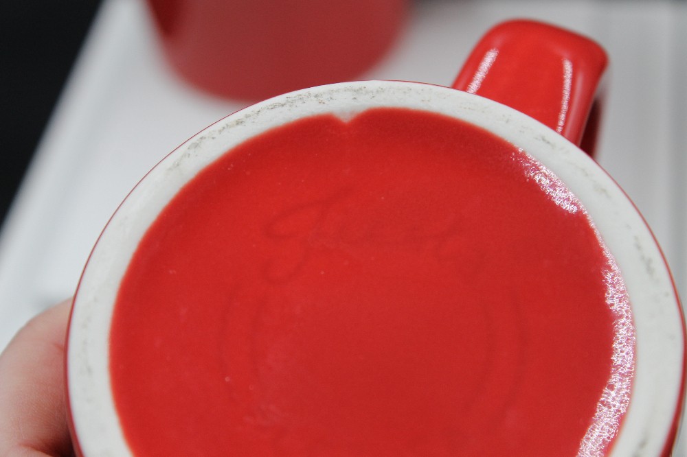 Fiesta Scarlet tapered mugs