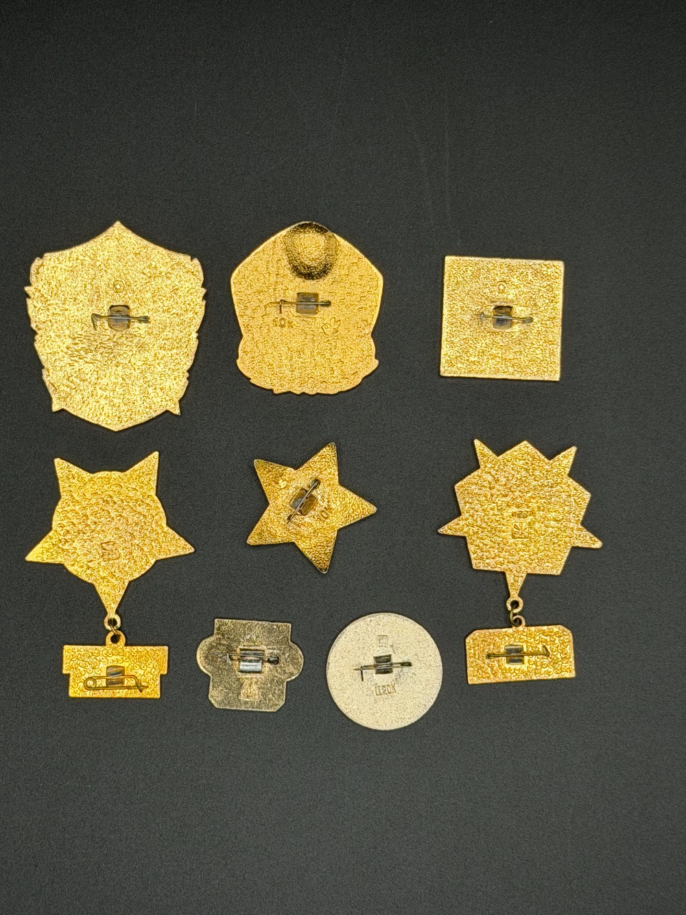 Vintage Soviet Cold War Pin & Badge 8pc Collection Lot – Space, Military Navy, Lenin