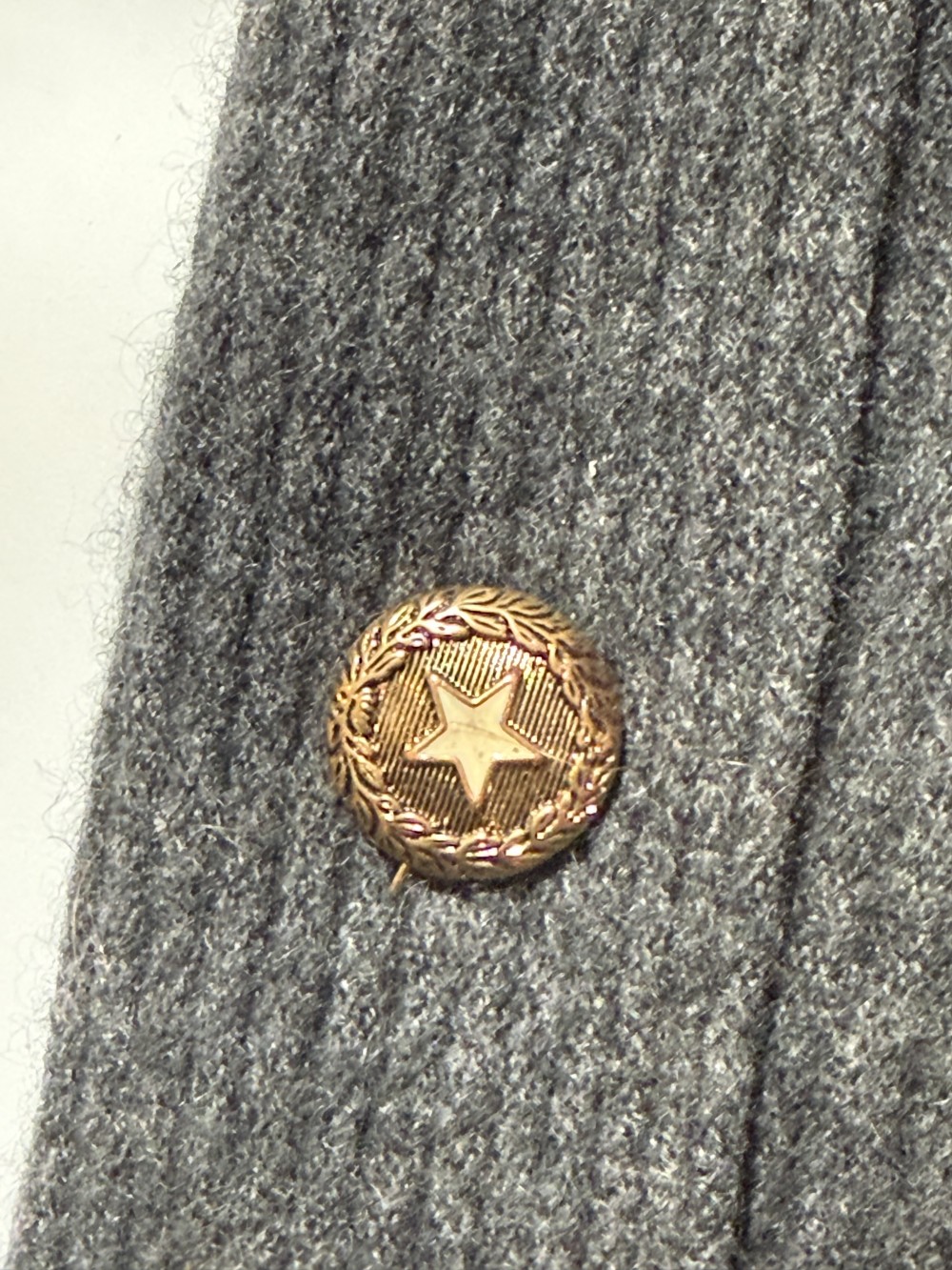Hat Pin / Scarf Pin - Vintage Star and Bronze Button, Lapel Pin, Hat Pins,