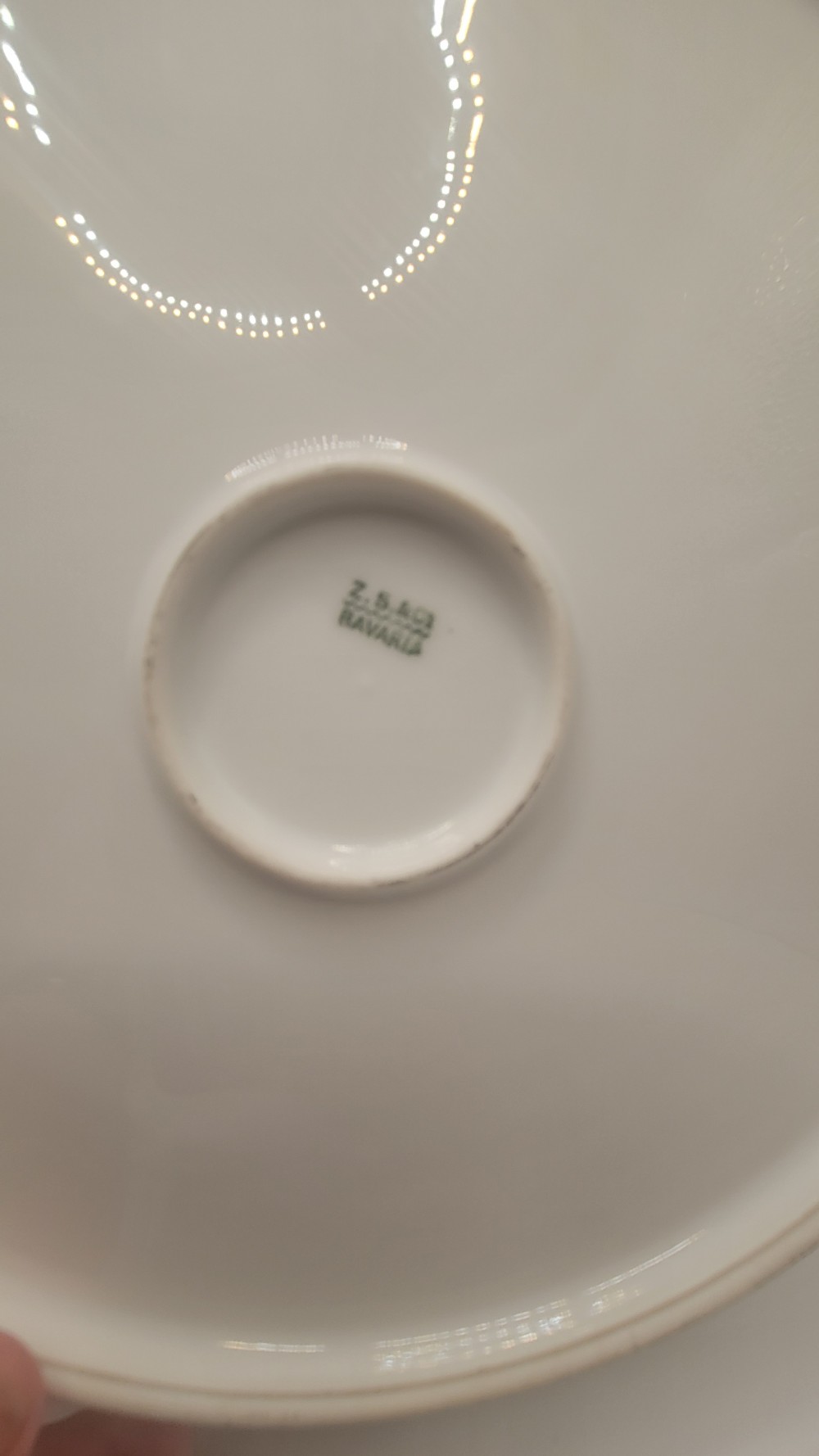 Handled Porcelain Cake Plate - Pink Wild Rose Dogwood Pattern