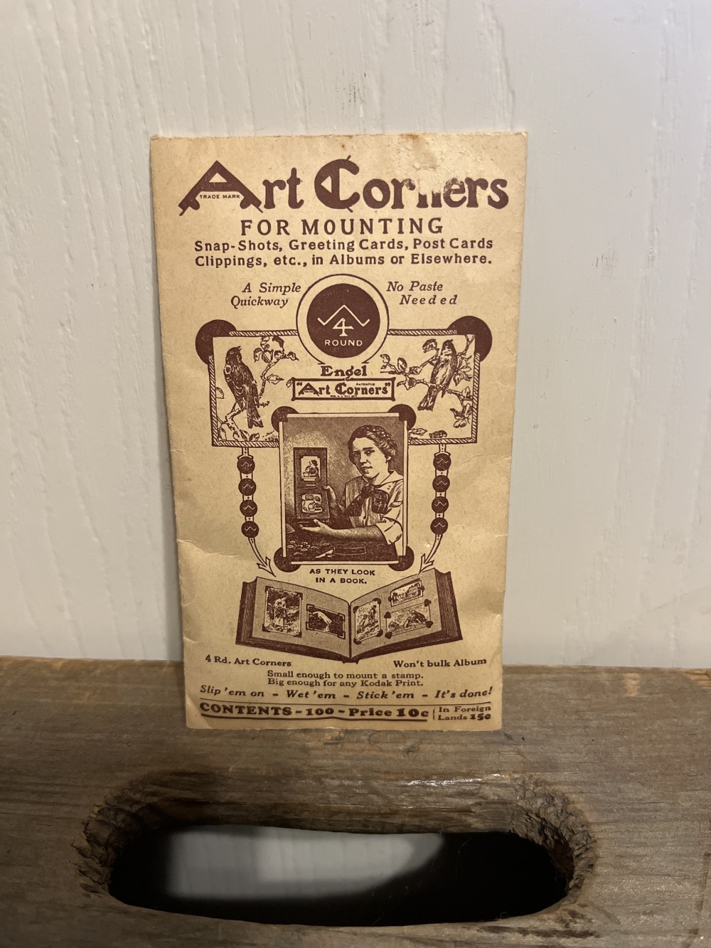 1928 Art Corners photo mounts pkg