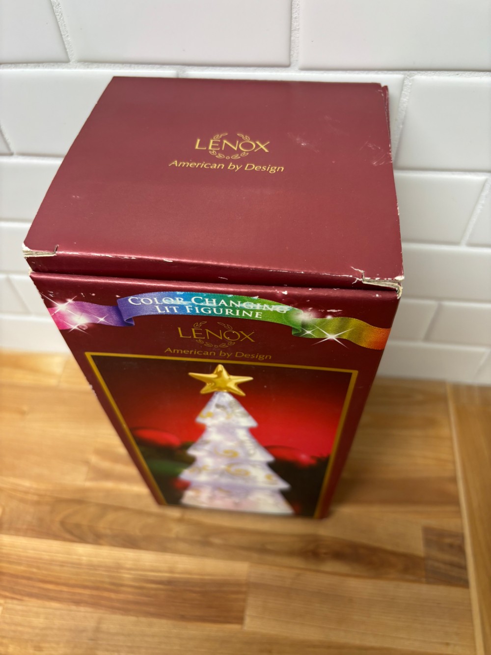 Lenox Merry & Magical Lit 8 Inch Glass Christmas Tree