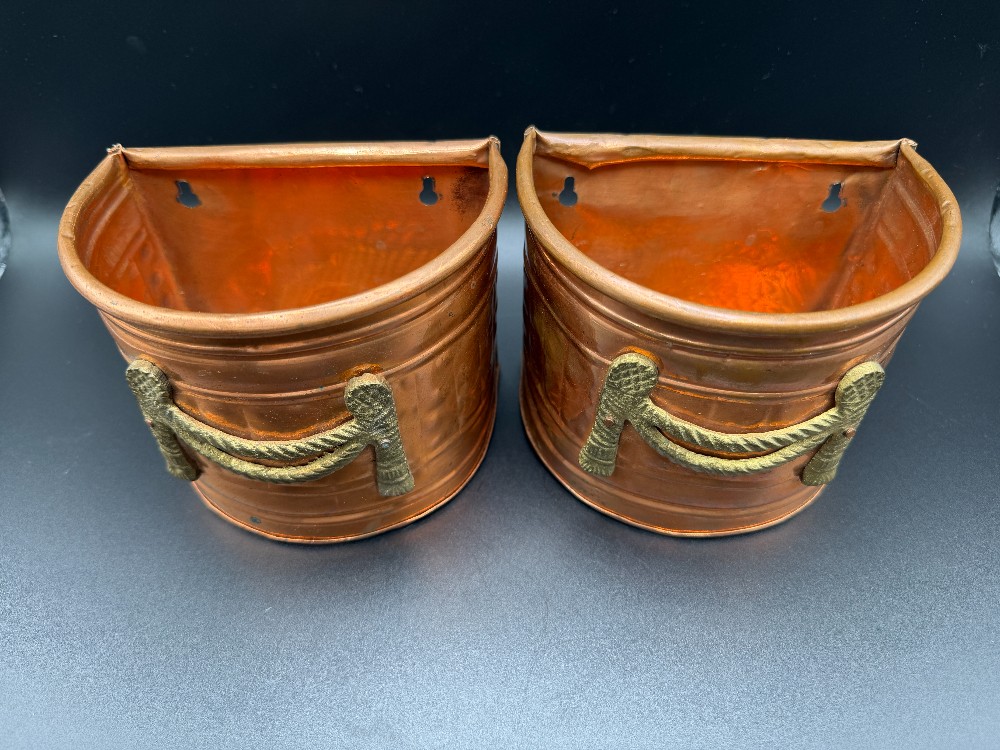 Copper Wall Pocket Planters