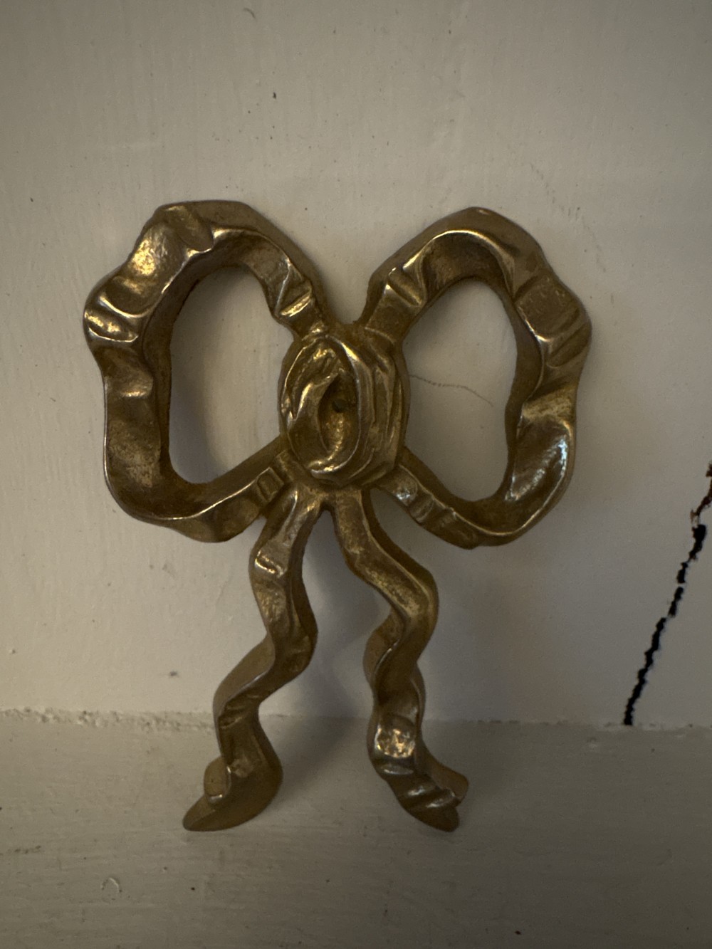 Solid Brass Bow Wall Plaque
