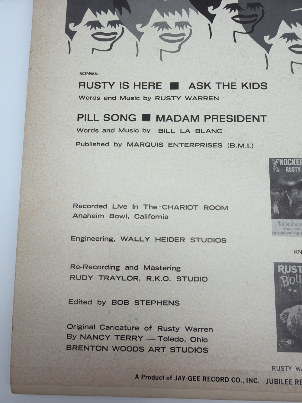 Vintage 1964 Rusty Warren “Sex-X-Ponent” Vinyl LP – Mid-Century Album Cover Decor
