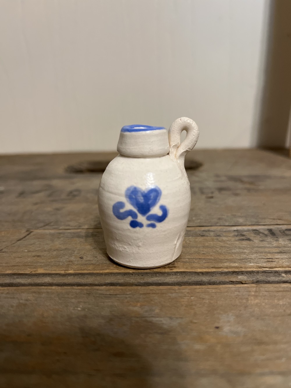 Vtg miniature signed pottery jug