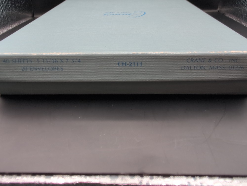 Crane's stationery set in box, 16 envelopes + paper