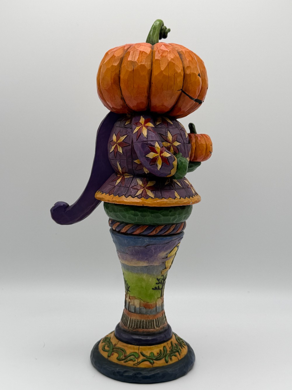 Vintage 2005 Jim Shore Heartwood Creek Frightfully Delightful Pumpkin Halloween Nutcracker