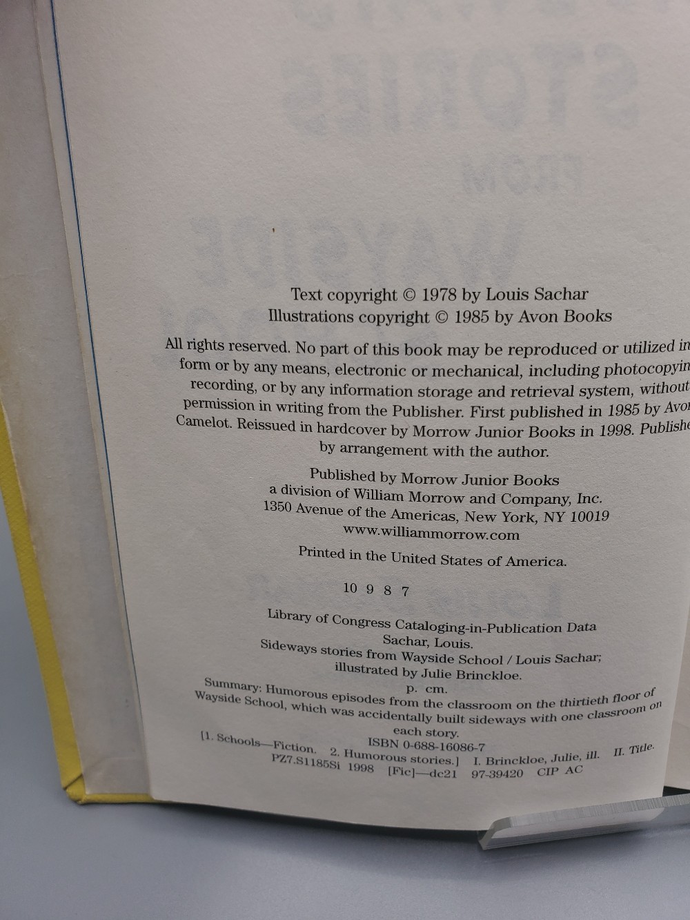 Sideways Stories from Wayside School Hardcover
