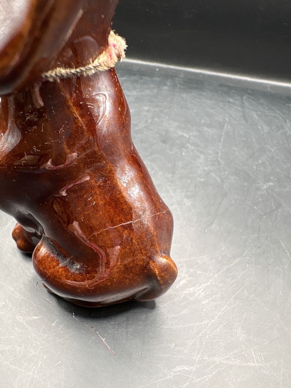 Vintage Redware Dog Figurines (as is)