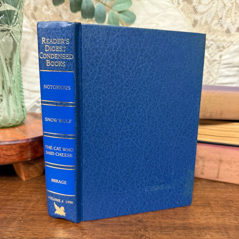 Vintage Reader's Digest Condensed Books 1996 | Royal Blue Hardcover | Decorative Prop Book | Vol. 4