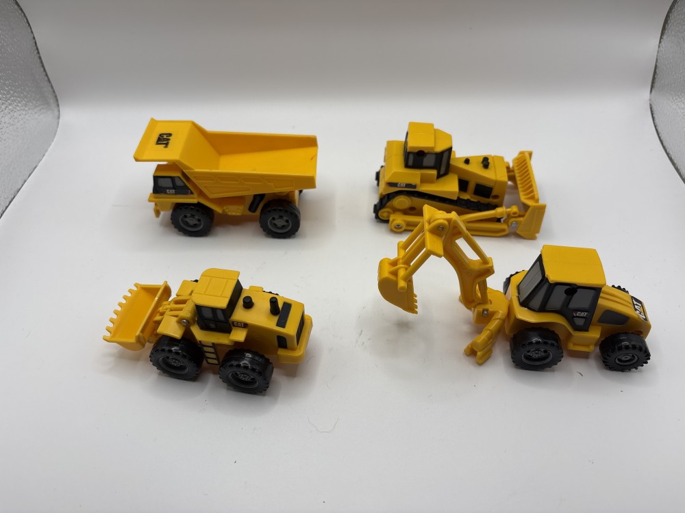 CAT Vintage Construction Toys Lot of 4 As-is