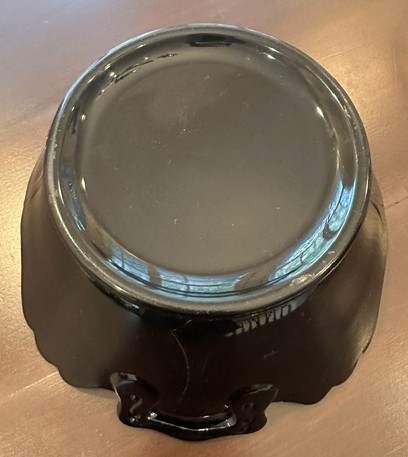 Vtg LE Smith Depression Glass Black Amethyst Bowl