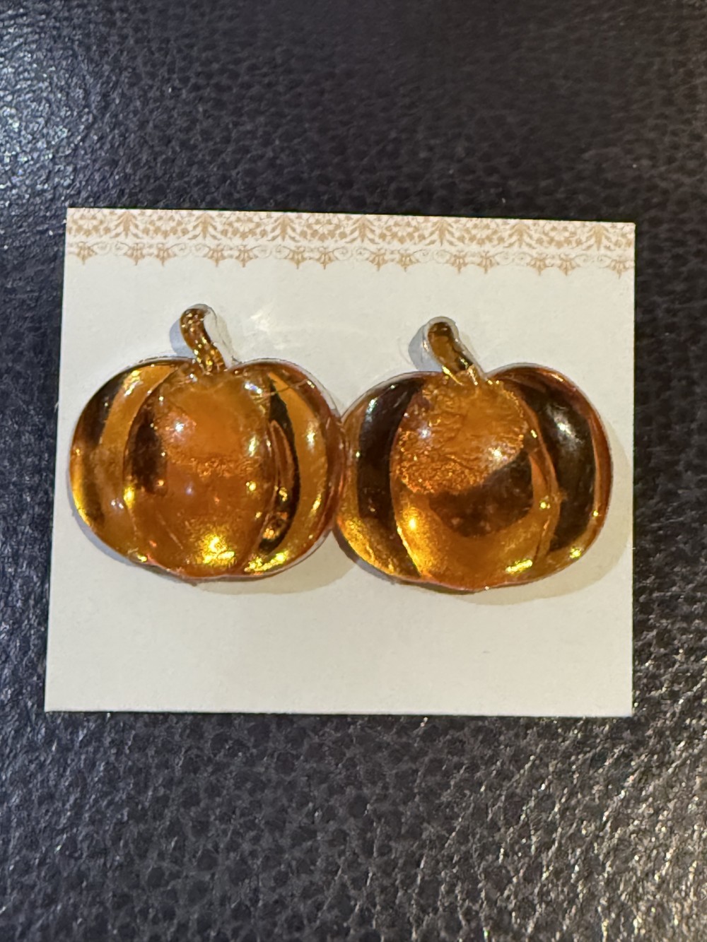Stud Earrings - Pumpkin