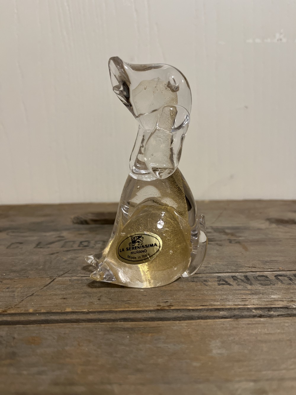 Murano glass dog