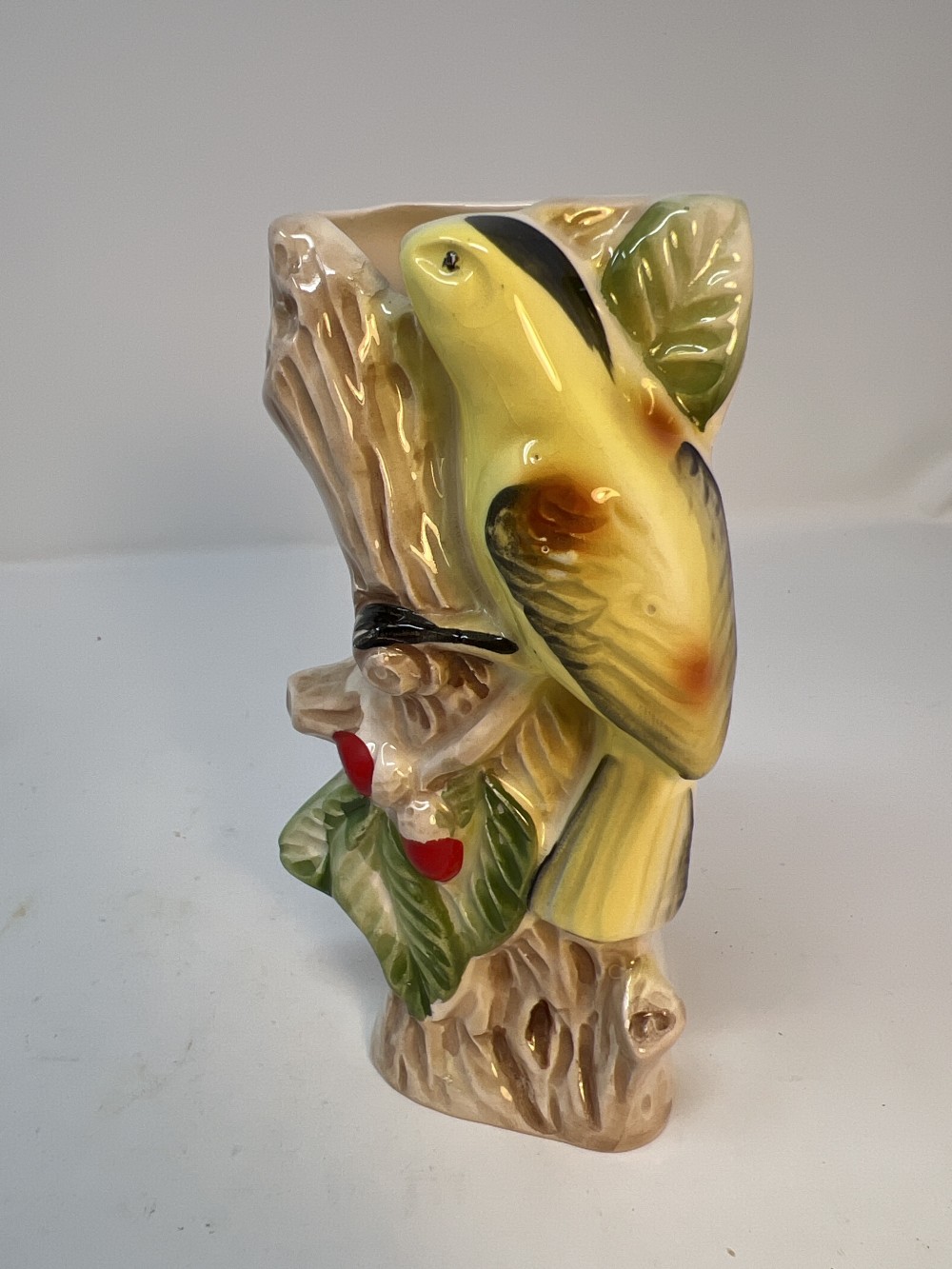 Vtg Royal Copley Yellow Bird Wall Pocket