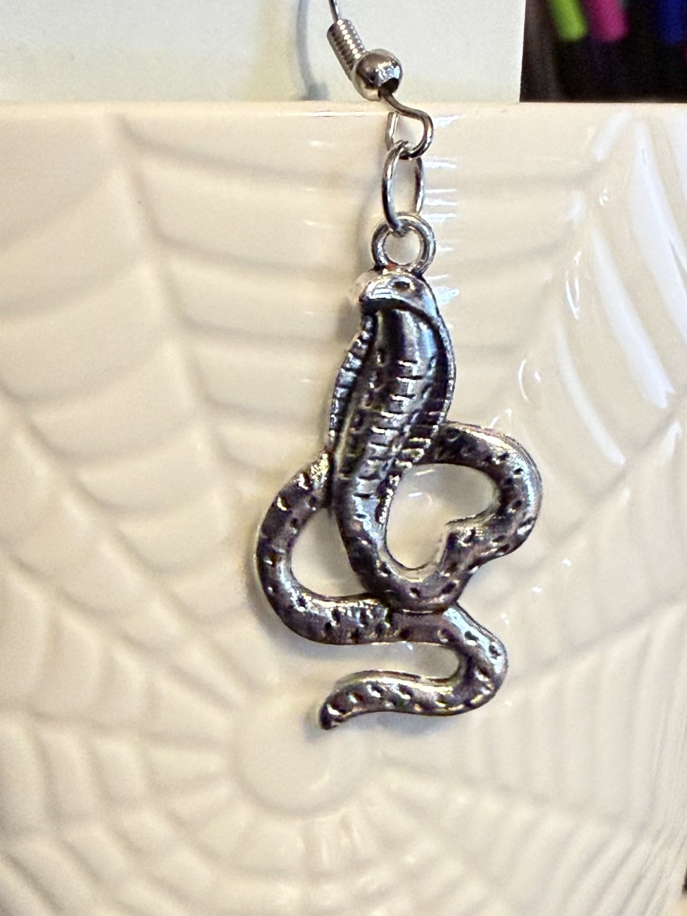 Earrings - Cobra in Silver Snake, Serpent, Snakes, Serpents
