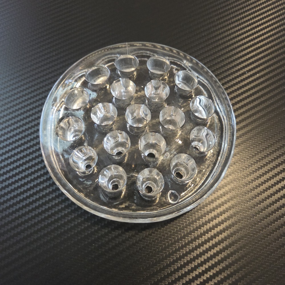 VTG 19 Hole Glass Flower Frog 5