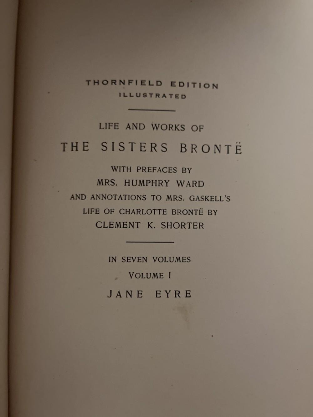 1899 Brontë Sisters, Thornfield-Vols 1-5
