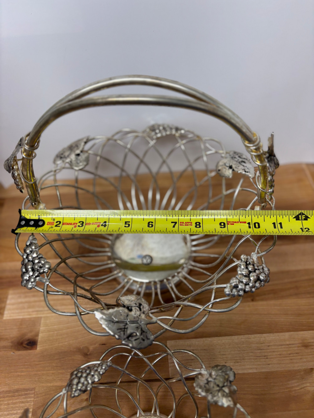 Godinger Silver Art Grape & Vine Wire Fruit Baskets Set of 2 Silver Tone
