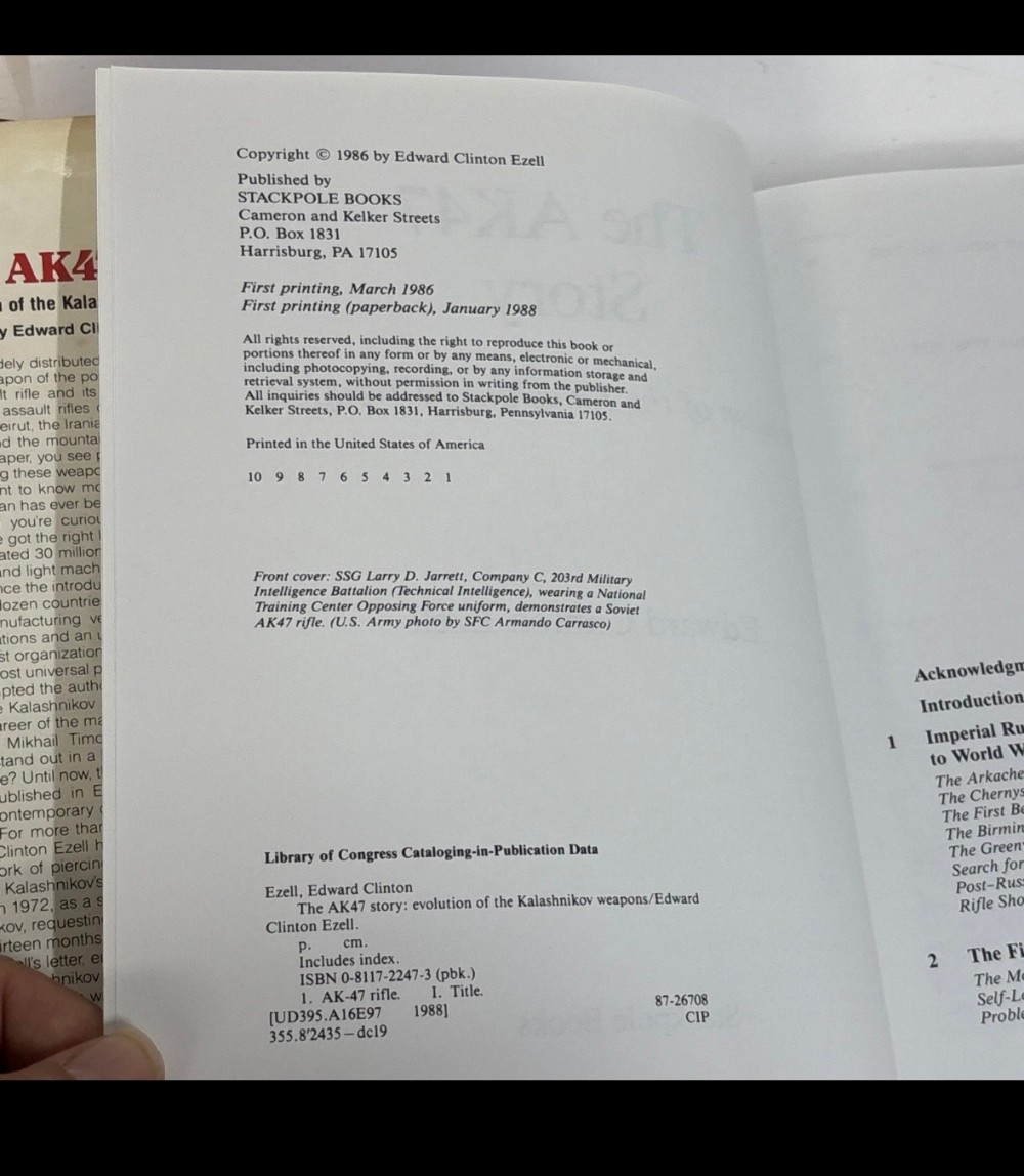The AK47 Story Evolution of the Kalashnikov Weapons Hardcover Book Edward Clinton Ezell 1986