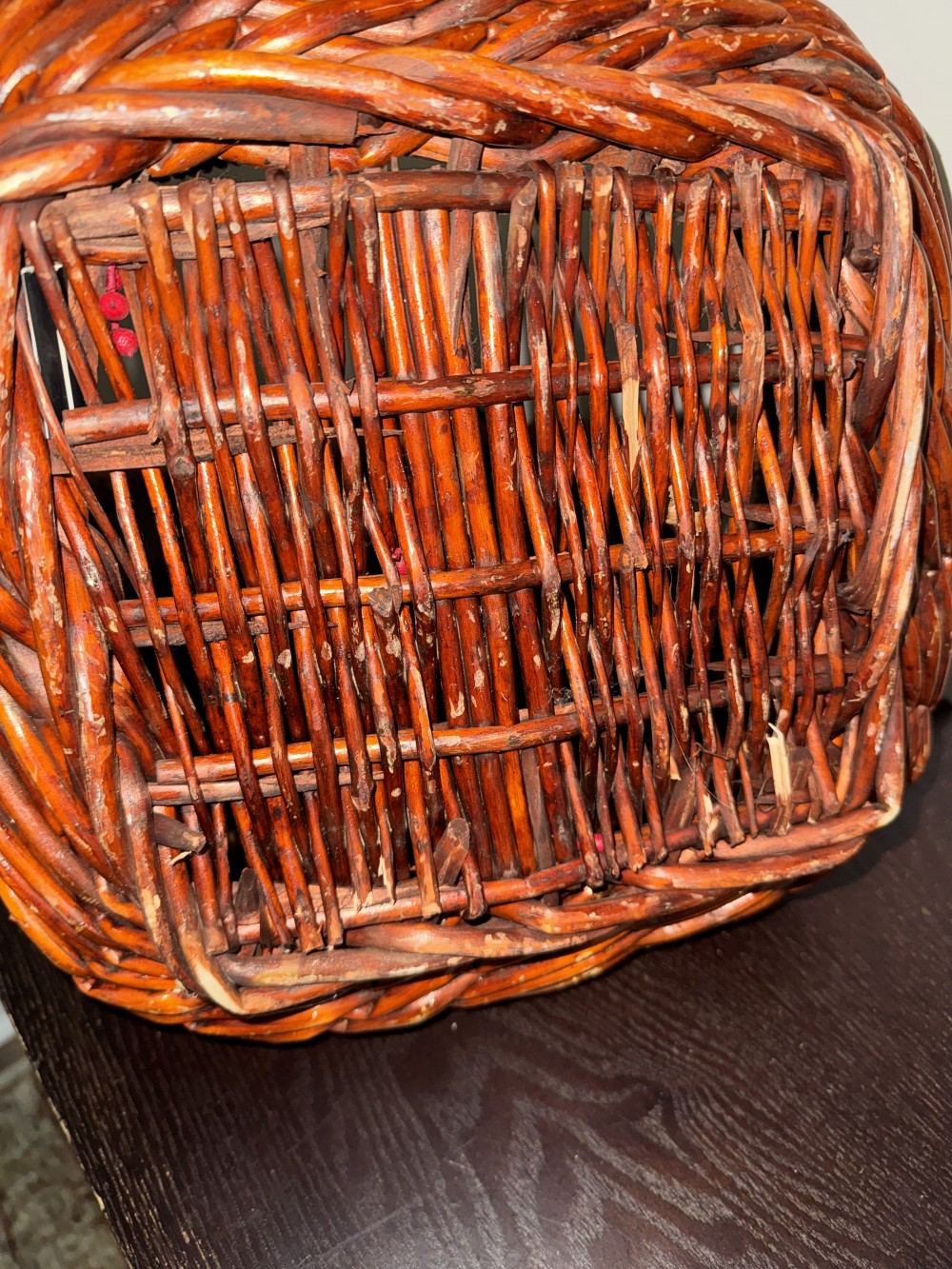 WILLOW BASKET, WOVEN SISAL