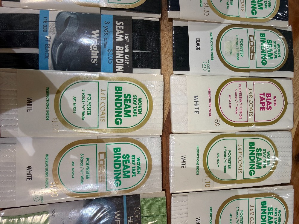Lot of 12 Seam Binding and Hem Tape