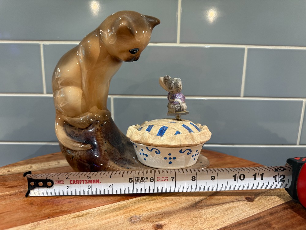 Vintage Ceramic Mechanical Music Box
