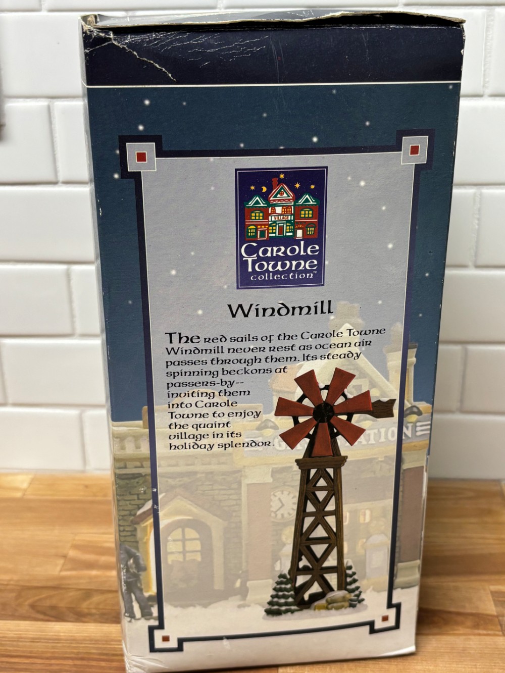 Christmas Village Windmill Carole Towne Lemax 2004 Animated Accessory with Box