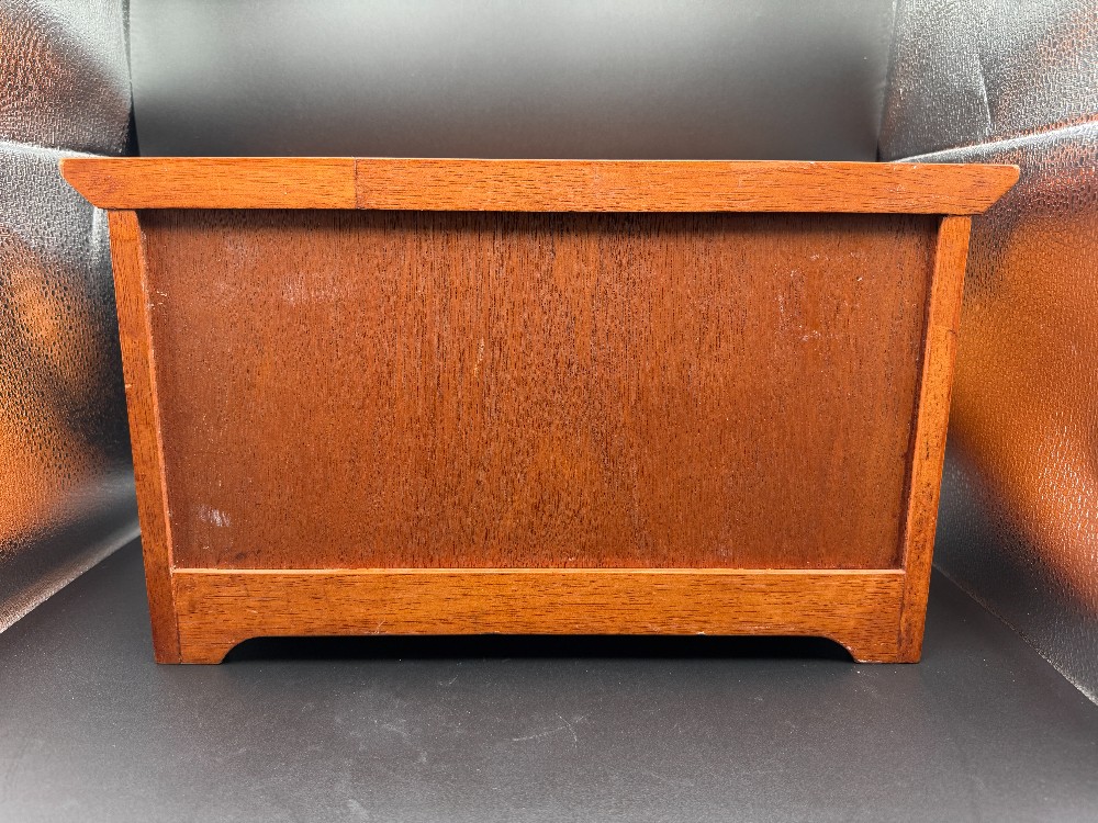 Modern Vintage-Style 2-Drawer Wooden Desktop Organizer