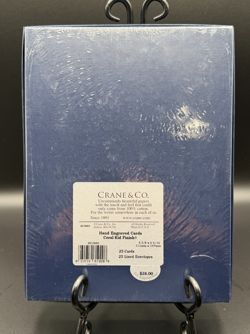 Crane & Co. 25 Hand Engraved Cards and Lined Envelopes