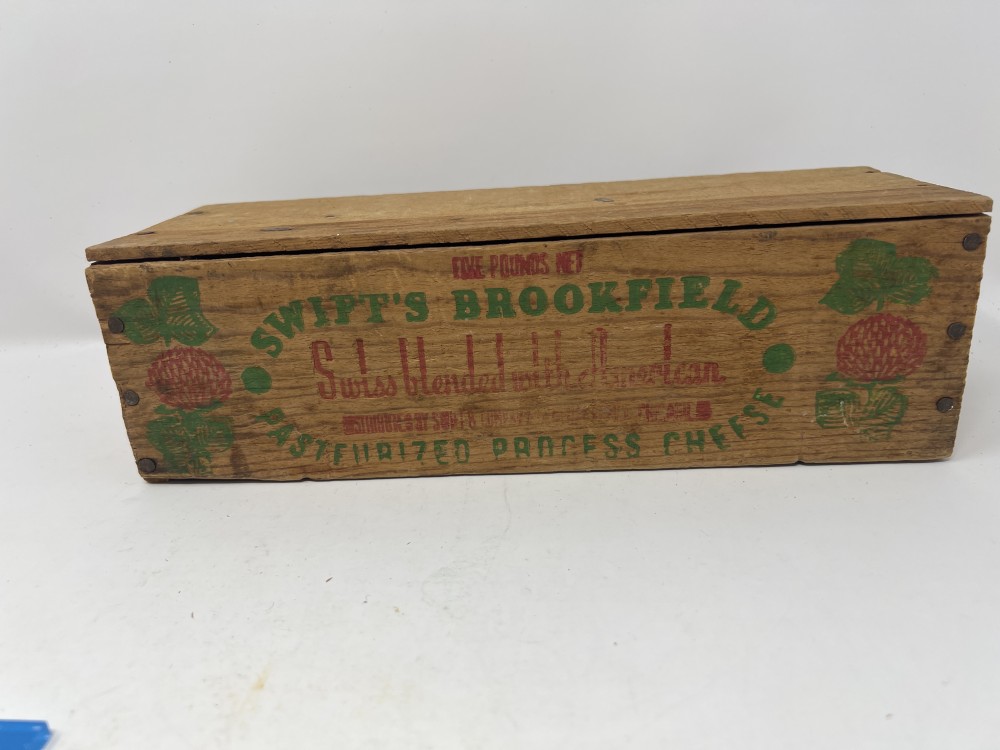 Vtg 5# Wood Cheese Box